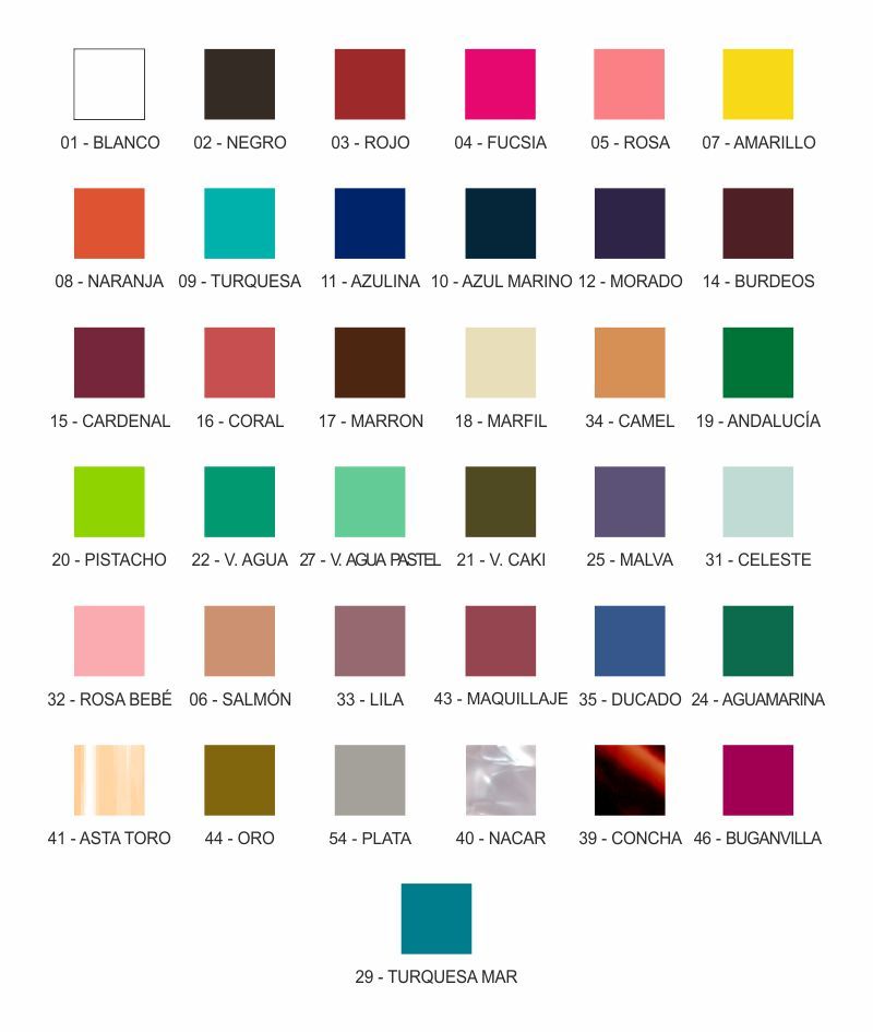 Carta de colores acetato