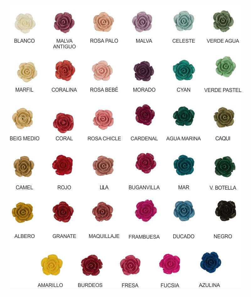 Carta de colores complementos de resina 2019