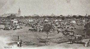 Feria del ganado en el Prado de San Sebastián, 1985